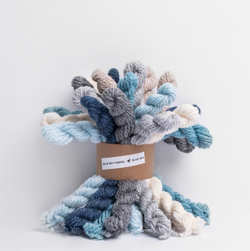 Blue Sky Fibers Holiday Frost Woolstok Worsted Bundle - 21 mini skeins