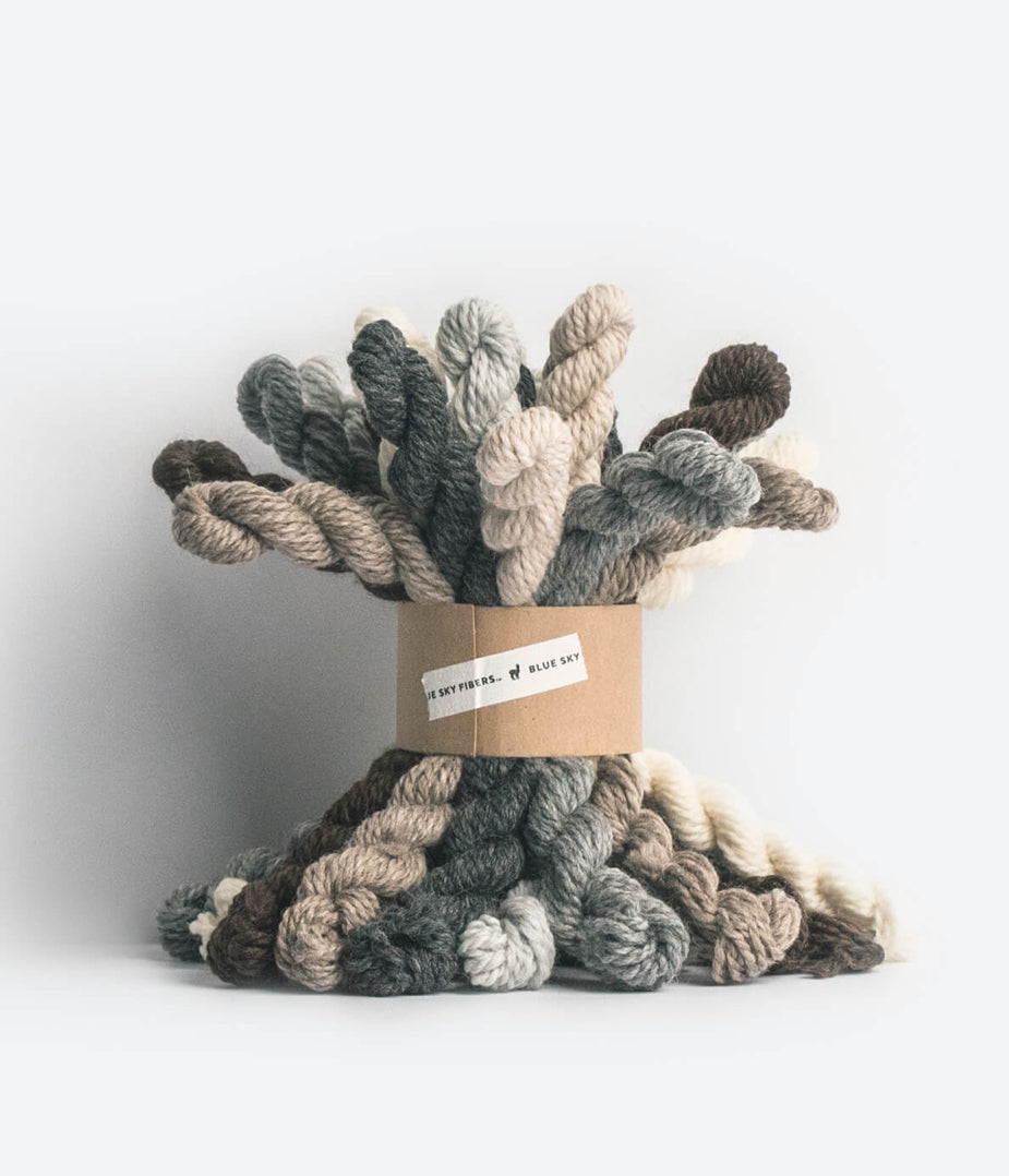 Blue Sky Fibers Neutral Woolstok Worsted Bundle - 21 mini skeins