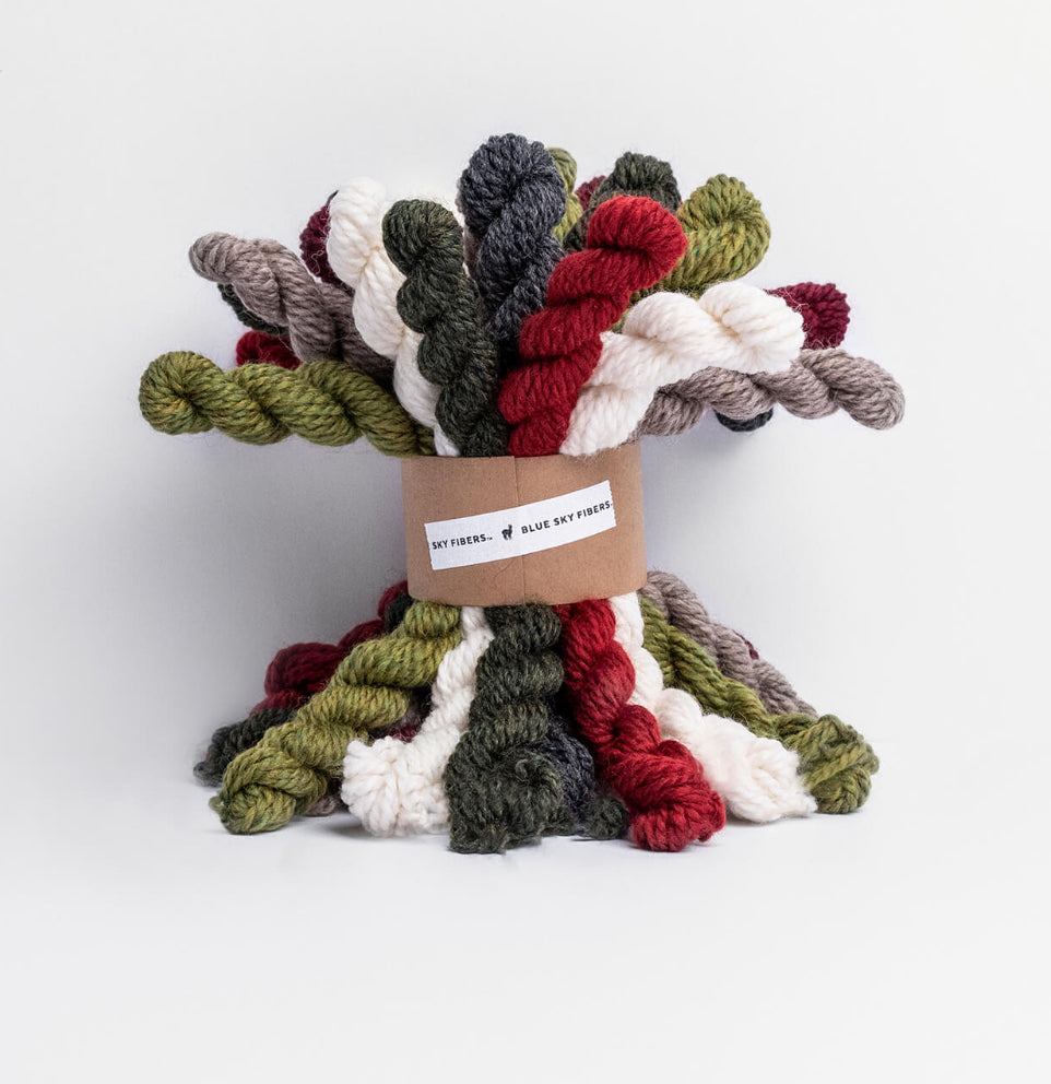 Blue Sky Fibers Holiday Cheer Woolstok Worsted Bundle - 21 mini skeins