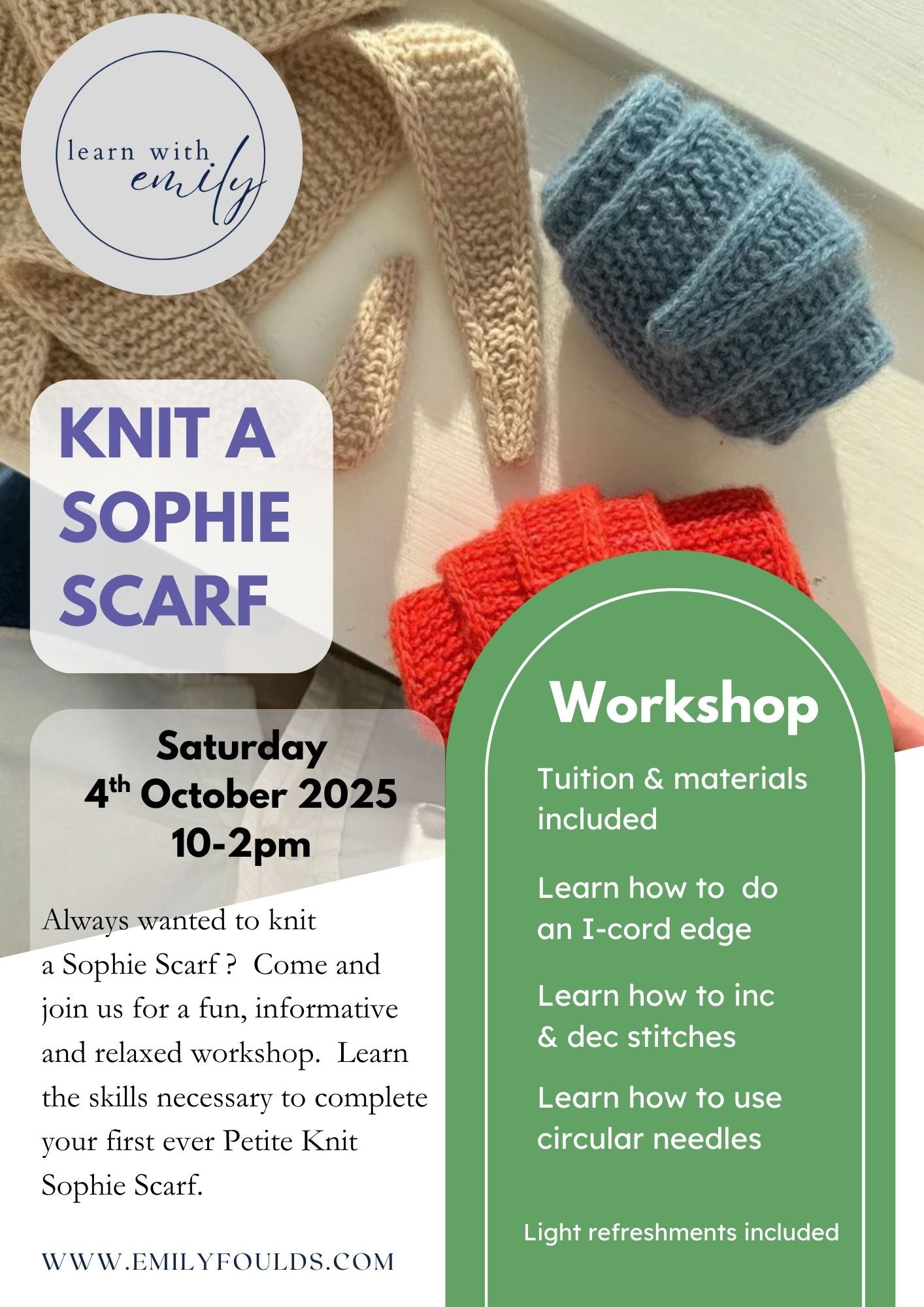 Knit a Sophie Scarf Workshop