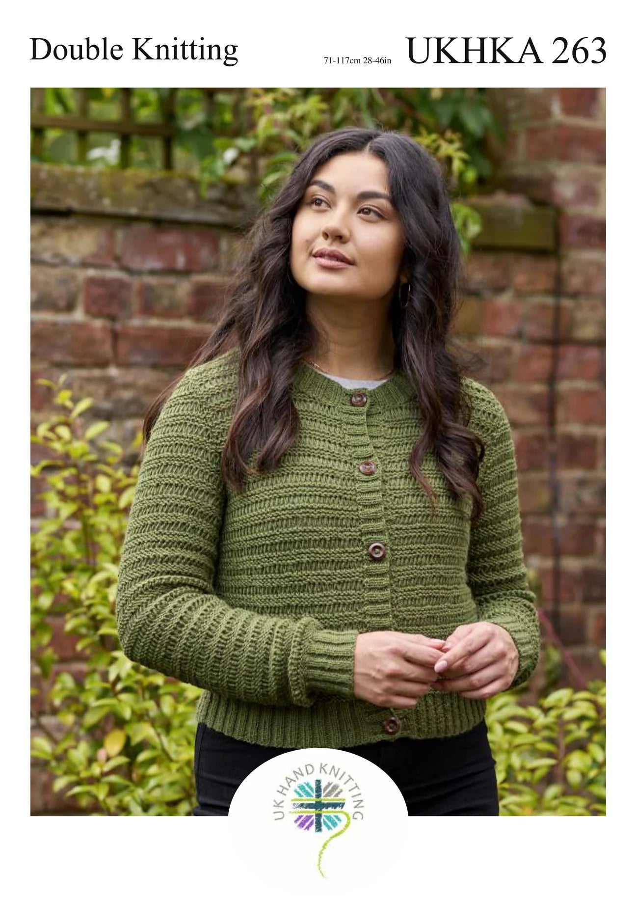 UK Hand Knitting DK Cardigan Pattern UKHKA 263