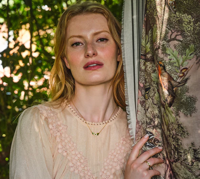 Fable England Taupe Woodland Tales Long Scarf