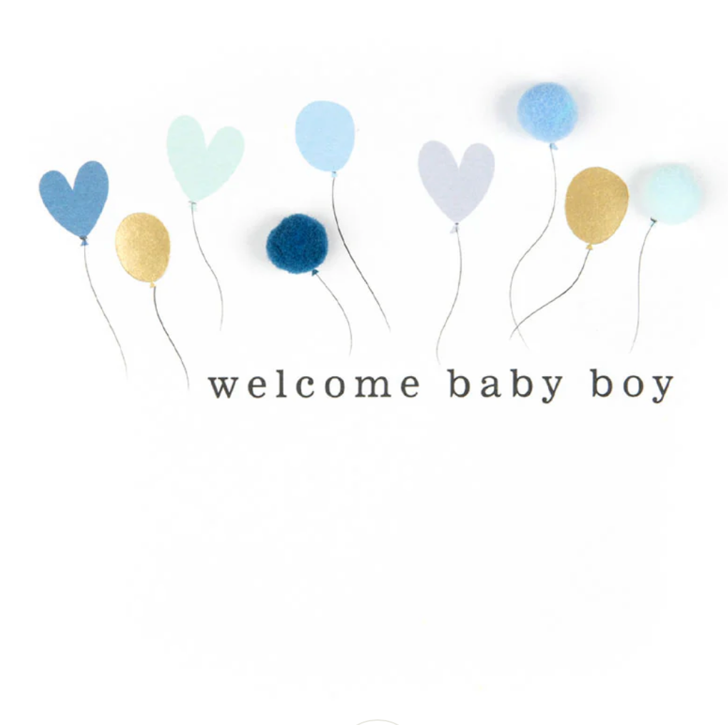 Caroline Gardner Welcome Baby Boy Greeting Card