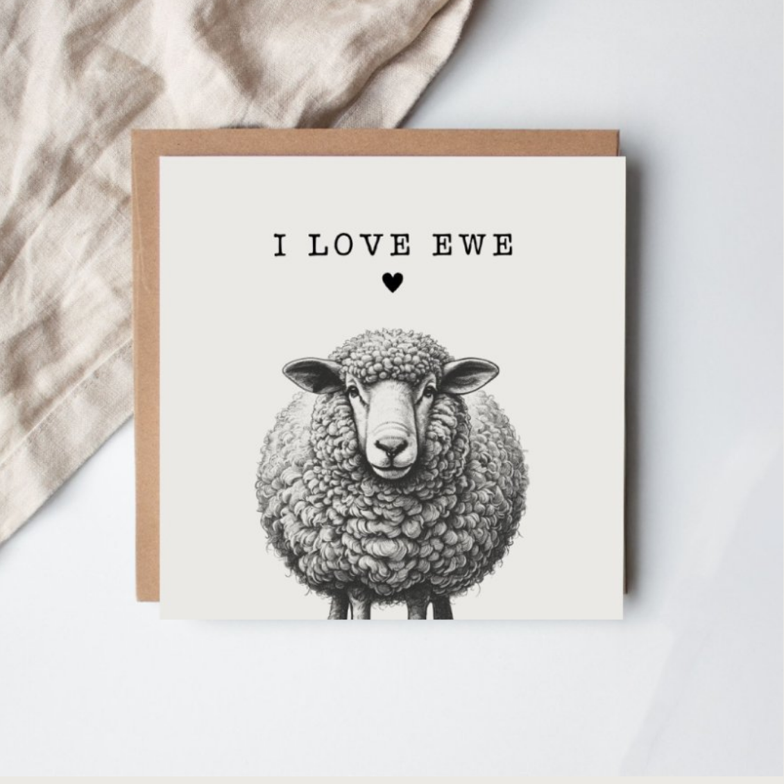 Portland Living I Love Ewe Greeting Card