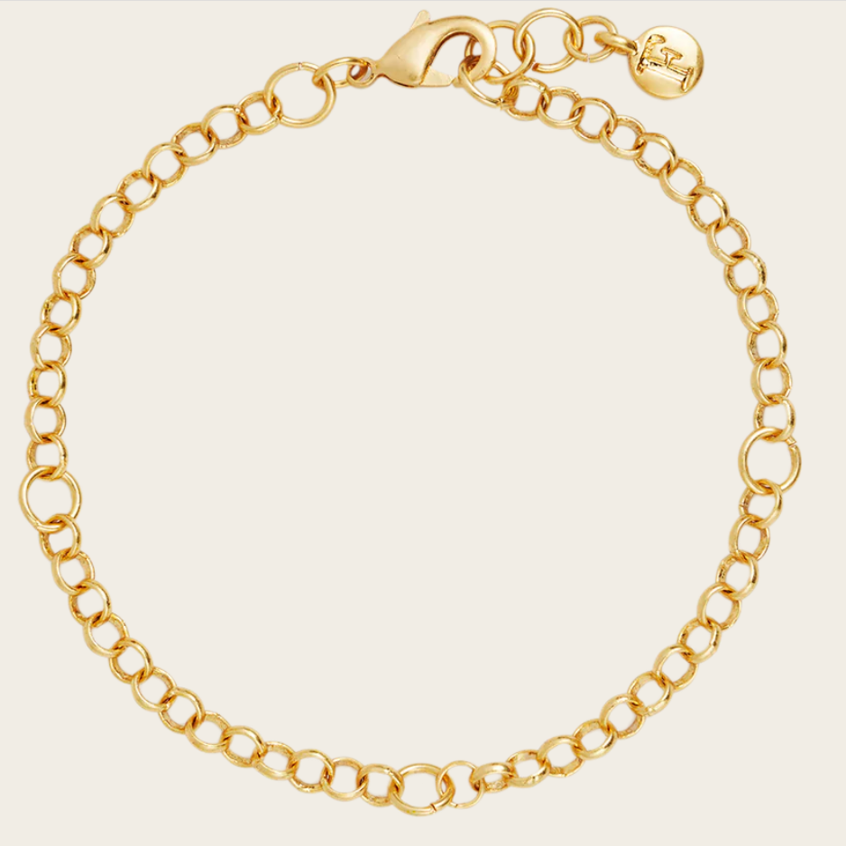 Fable England Gold Charm Chain Bracelet