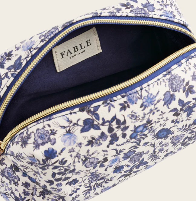 Fable England Small Blue Ditsy Pouch