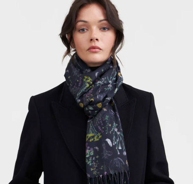 Fable England Black Wilderness Scarf