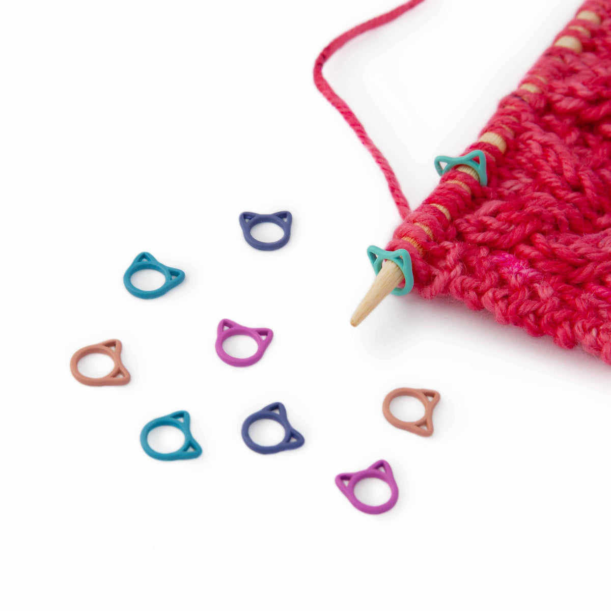 Twice Sheared Sheep Solid Rainbow Cats Stitch Markers