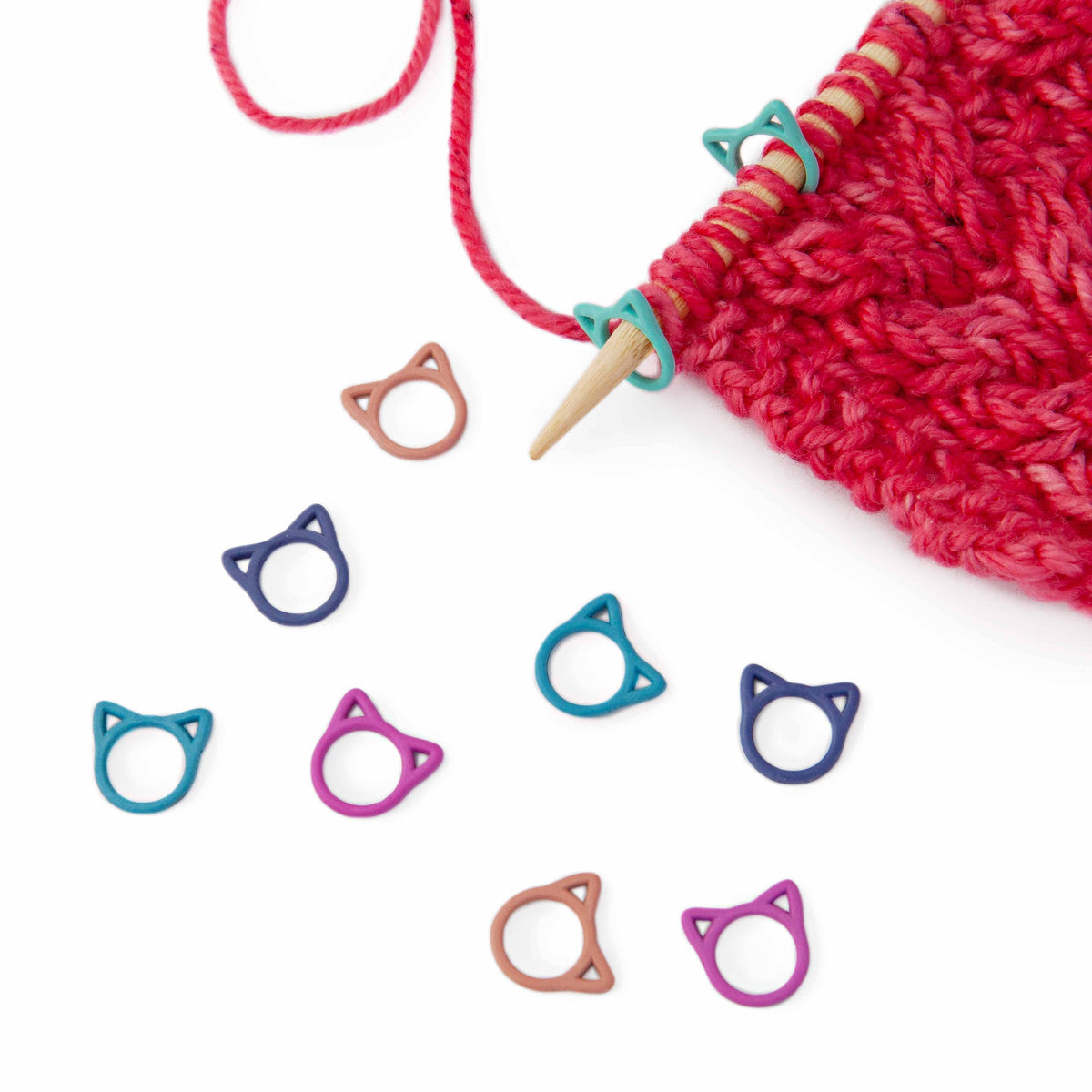 Twice Sheared Sheep Solid Rainbow Cats Stitch Markers